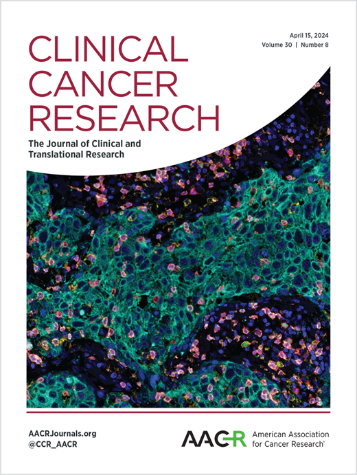 Clinical Cancer Research Cover Image for Volume 30, Issue 8