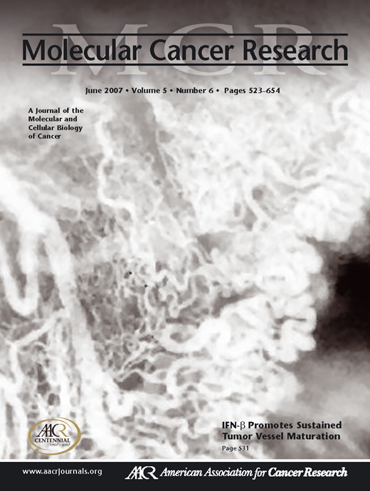 Molecular Cancer Research Cover Image for Volume 5, Issue 6