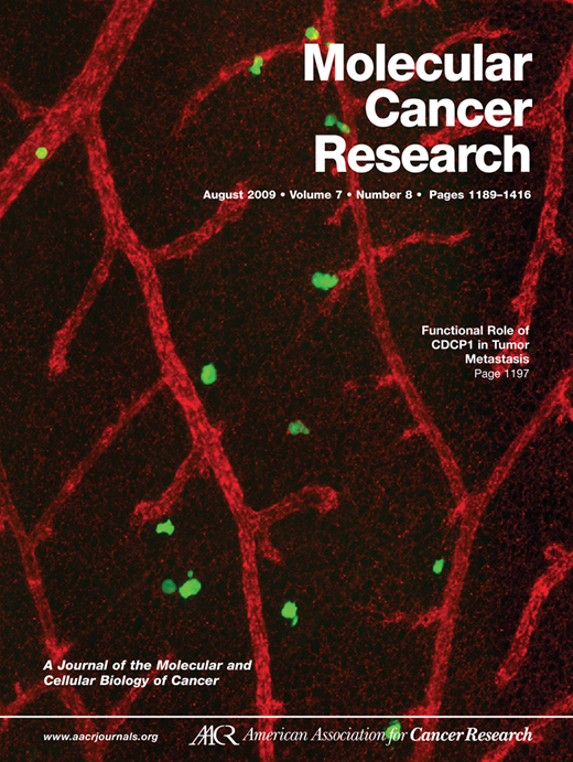 Molecular Cancer Research Cover Image for Volume 7, Issue 8