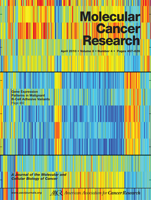 Molecular Cancer Research Cover Image for Volume 8, Issue 4