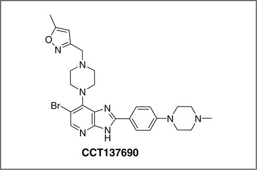 Figure 1. CCT137690 is a potent pan-Aurora kinase inhibitor with antiproliferative activity against a number of human tumor cell lines. Structure of CCT137690.