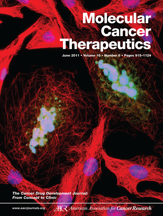 Molecular Cancer Therapeutics Cover Image for Volume 10, Issue 6