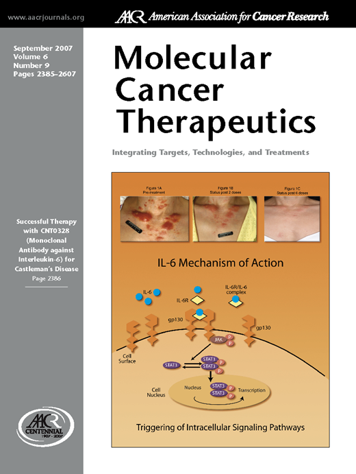 Molecular Cancer Therapeutics Cover Image for Volume 6, Issue 9